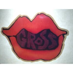 Gross Lips Screamin Gleamin Glitter Iron-On Decal Donruss Vintage Original Cool